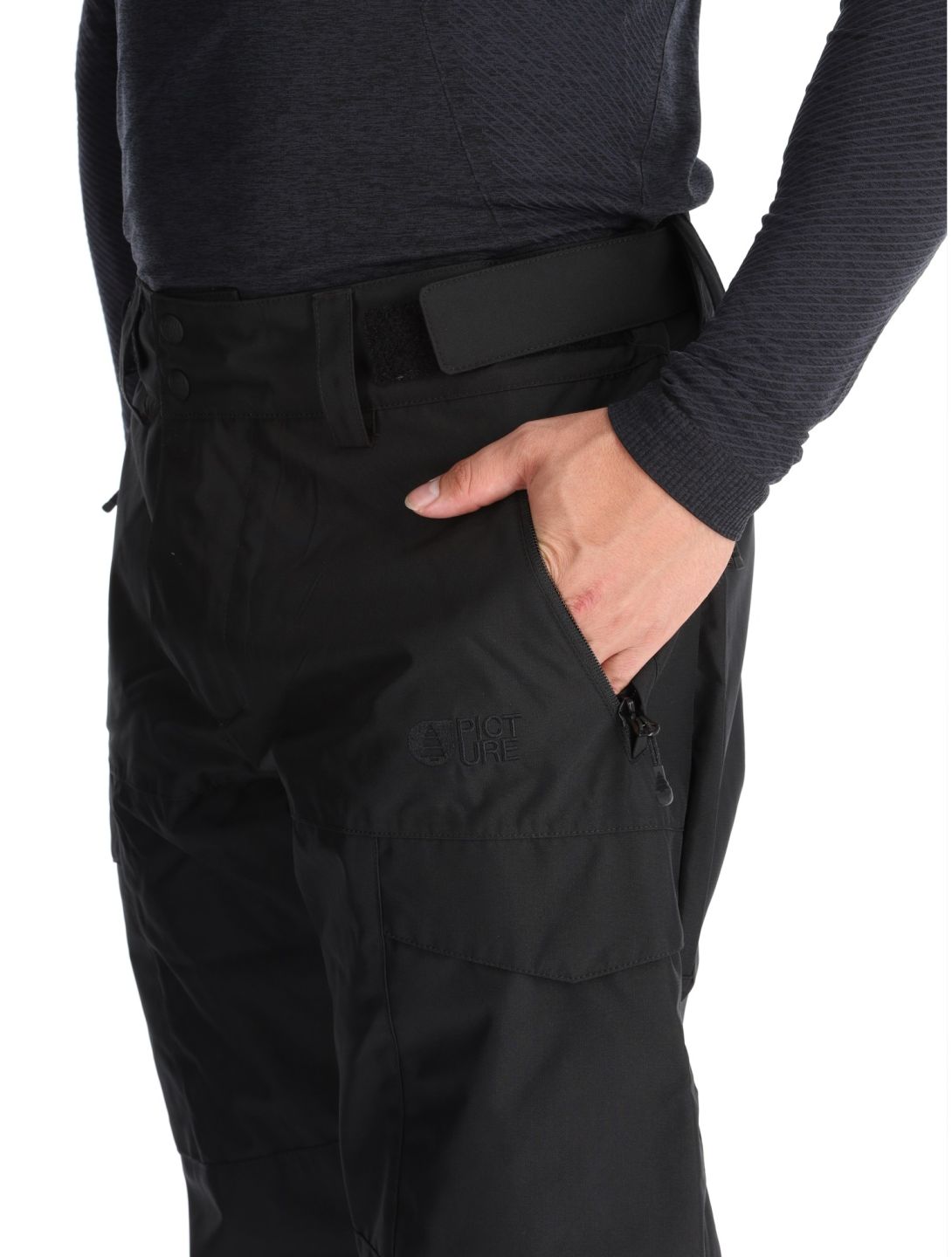 Picture, Plan pantalones de esquí hombres Black negro 