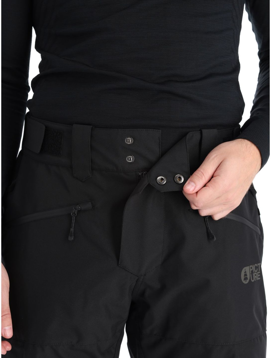 Picture, Plan pantalones de esquí hombres Black negro 