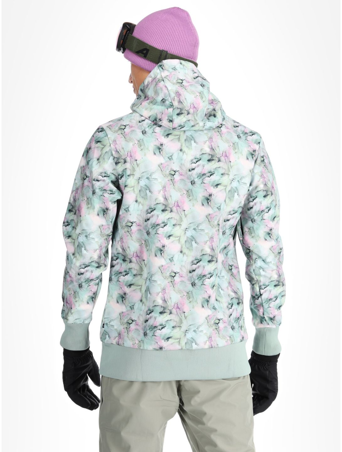 Picture, Printed chaqueta de esquí softshell hombres Blurry Water Print multicolor 