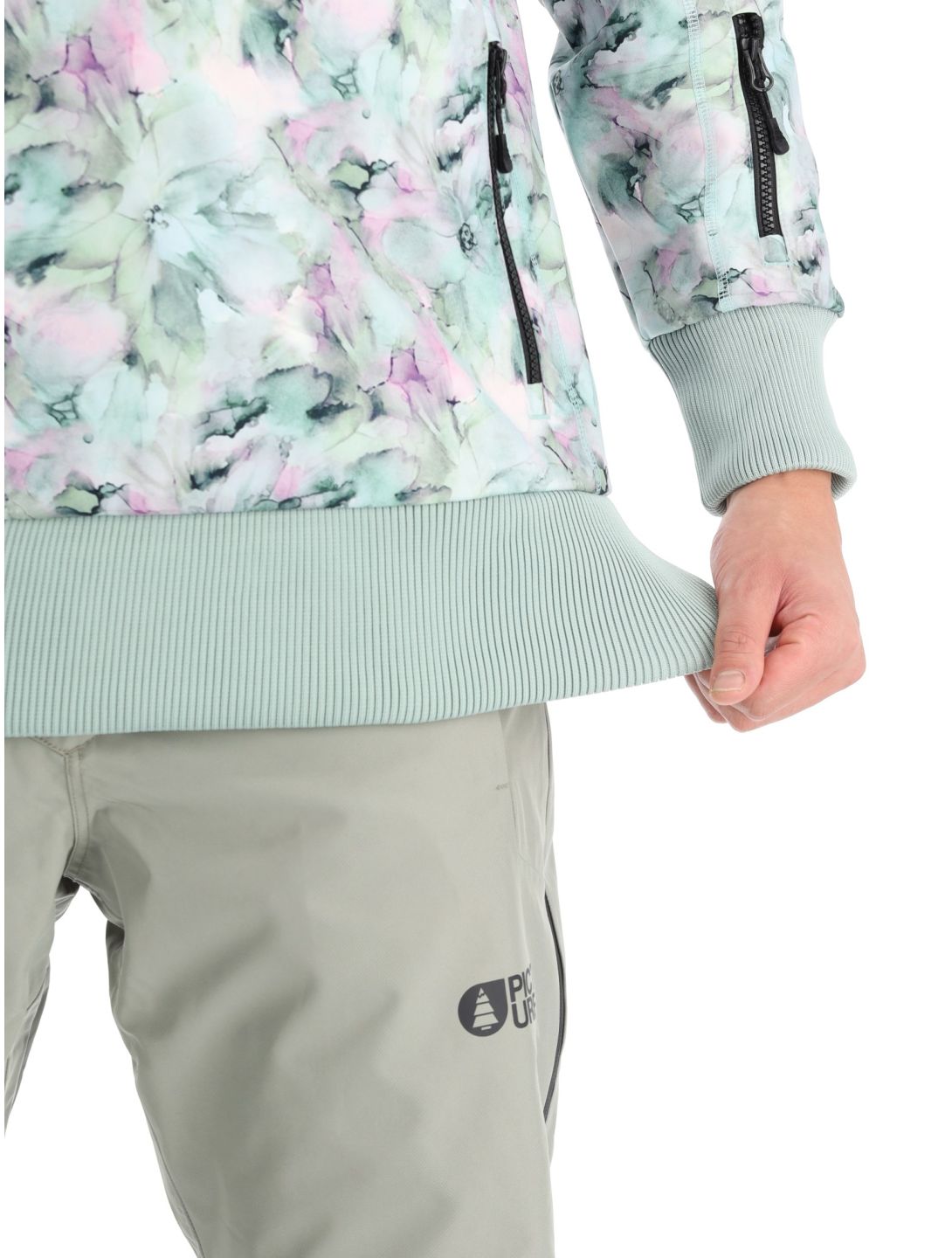 Picture, Printed chaqueta de esquí softshell hombres Blurry Water Print multicolor 