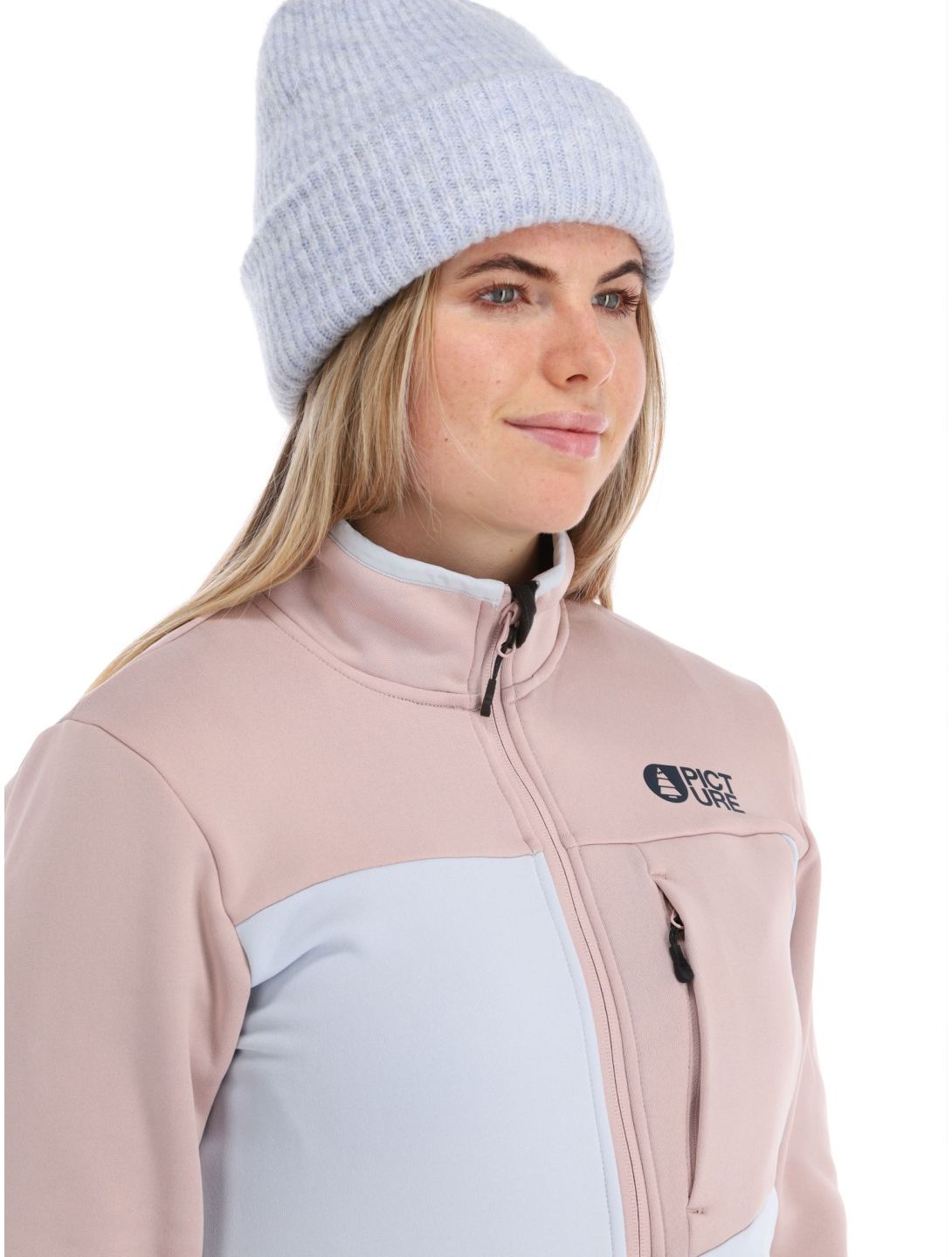 Picture, Rommana Fleece chaleco mujeres Ice Melt azul, rosa 