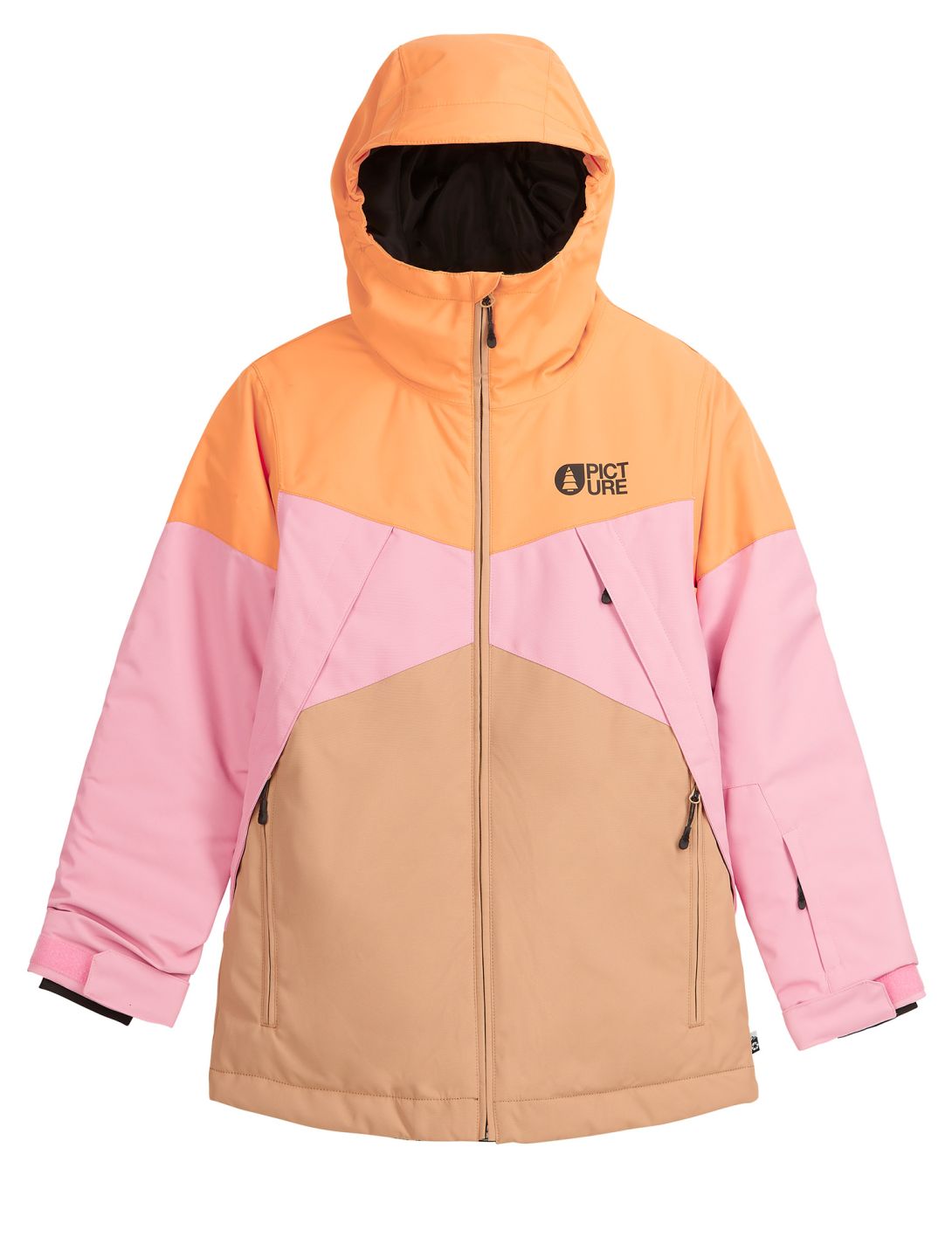 Picture, Seady chaqueta de esquí niños Latte beige, naranja, rosa 