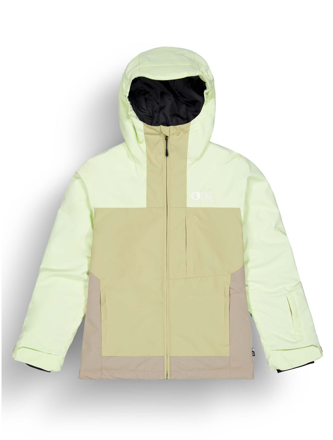 Picture, Seady chaqueta de esquí niños Lime Cream Roebuck Hemp marrón, verde 