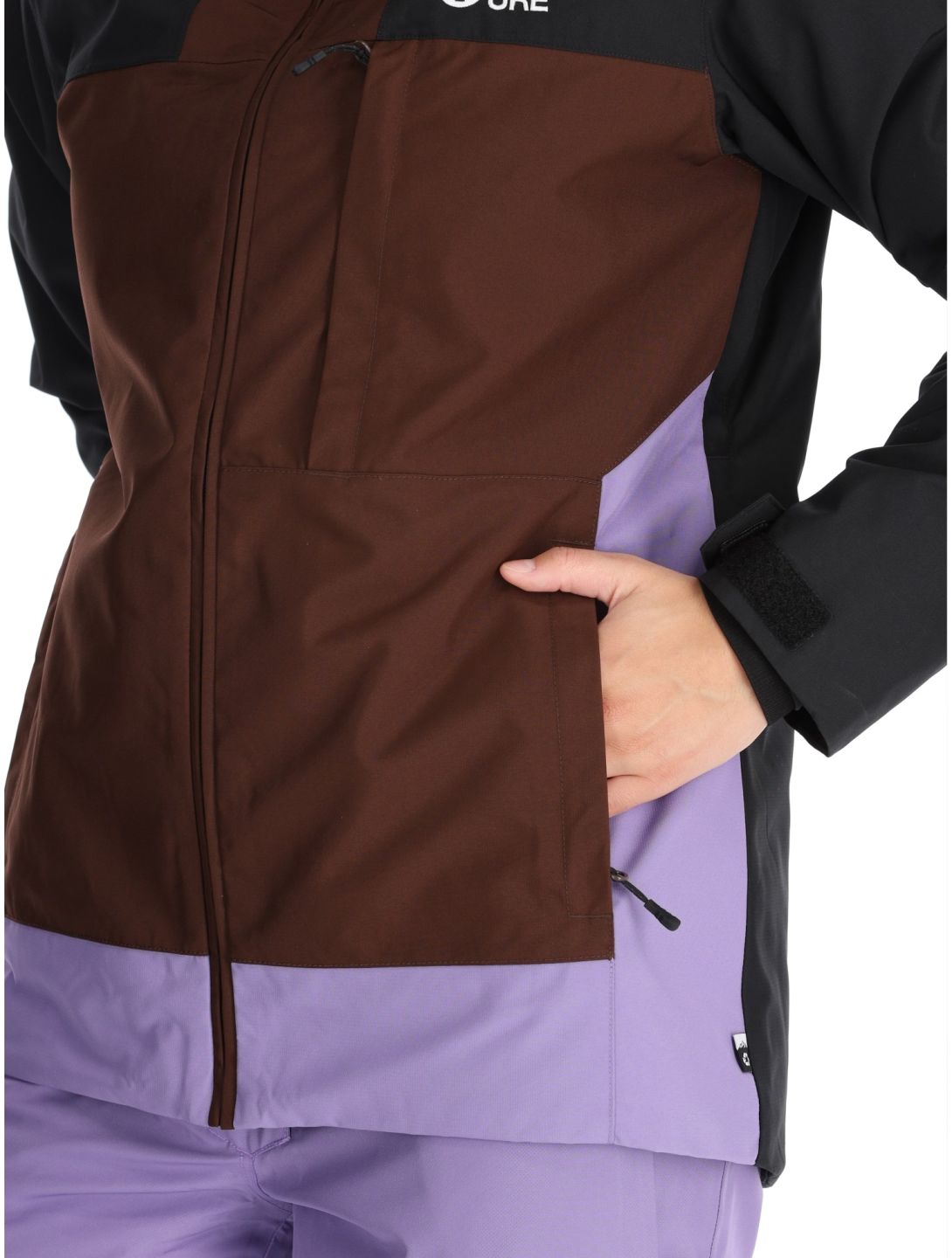 Picture, Seakrest chaqueta de esquí mujeres Black Chicory Coffee Paisley Purple marrón, negro, púrpura 