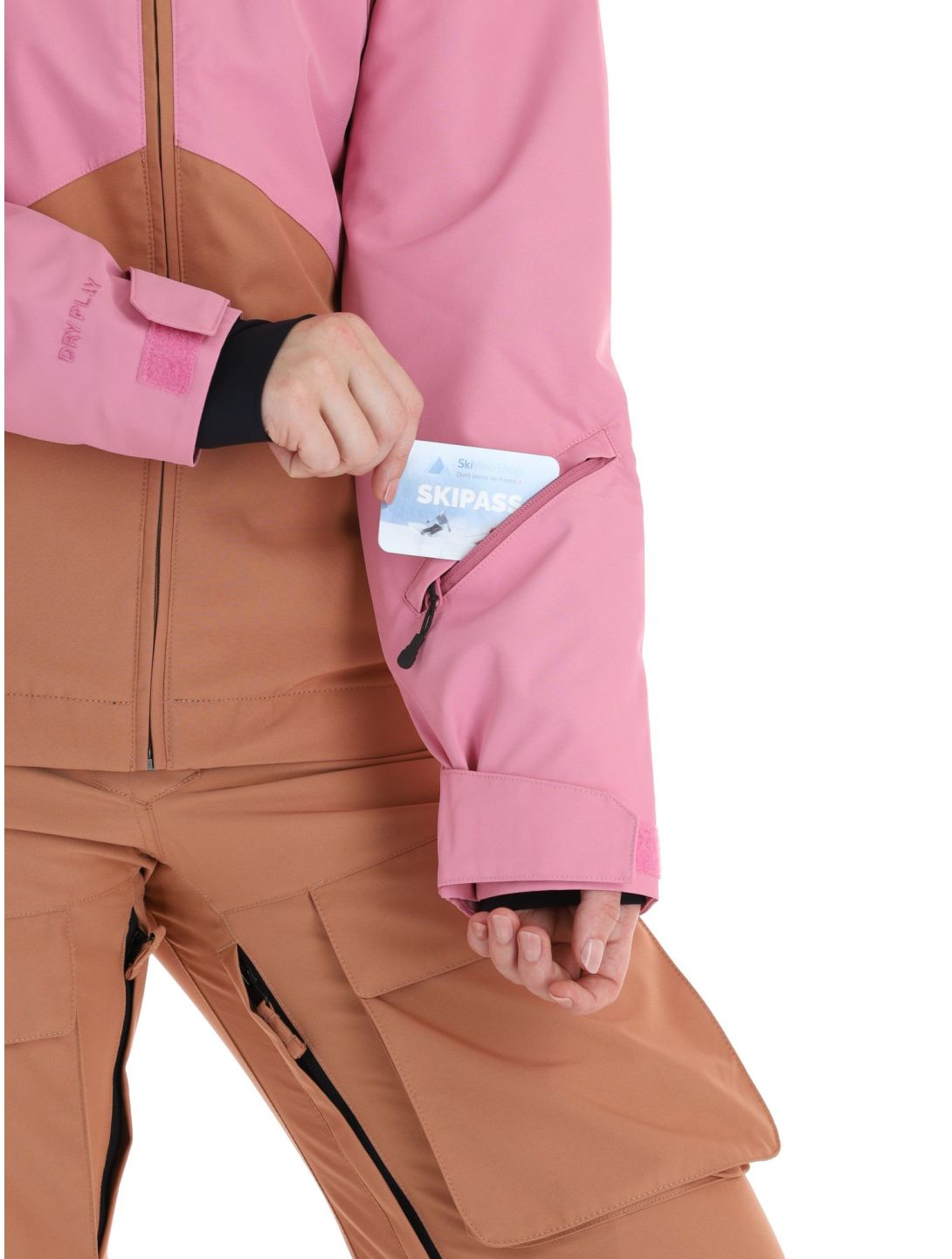 Picture, Seakrest chaqueta de esquí mujeres Latte beige, naranja, rosa 