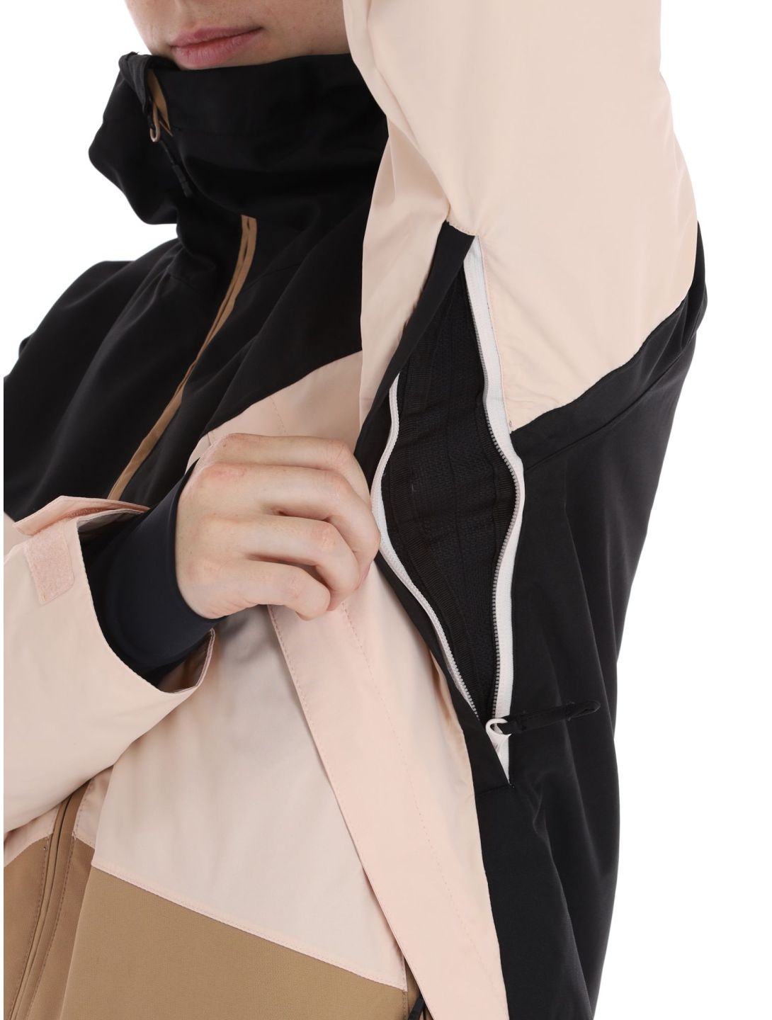 Picture, Seakrest chaqueta de esquí mujeres Tannin-Black beige, negro 