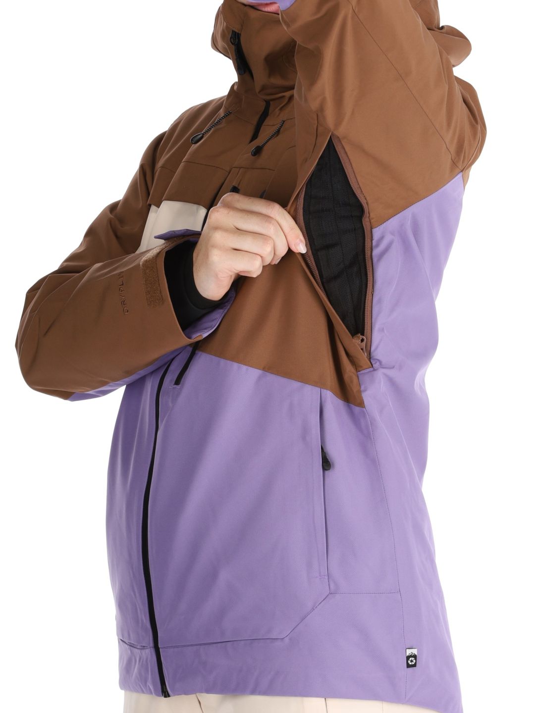 Picture, Seen chaqueta de esquí mujeres Cocoa Brown Vanilla Paisley Purple beige, marrón, púrpura 