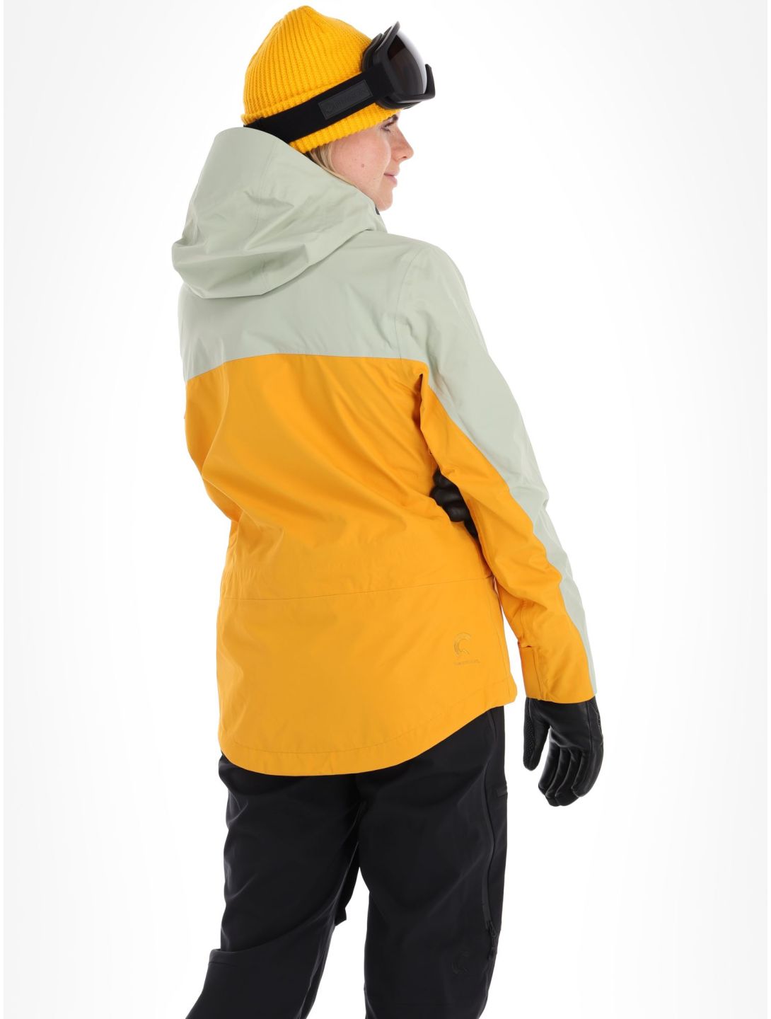 Picture, Sylva 3L chaqueta de esquí hardshell mujeres Autumn Blaze amarillo, verde 