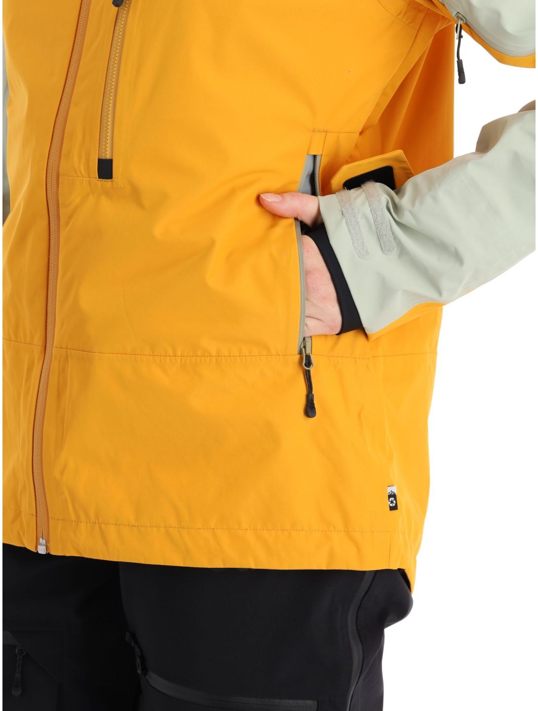 Picture, Sylva 3L chaqueta de esquí hardshell mujeres Autumn Blaze amarillo, verde 