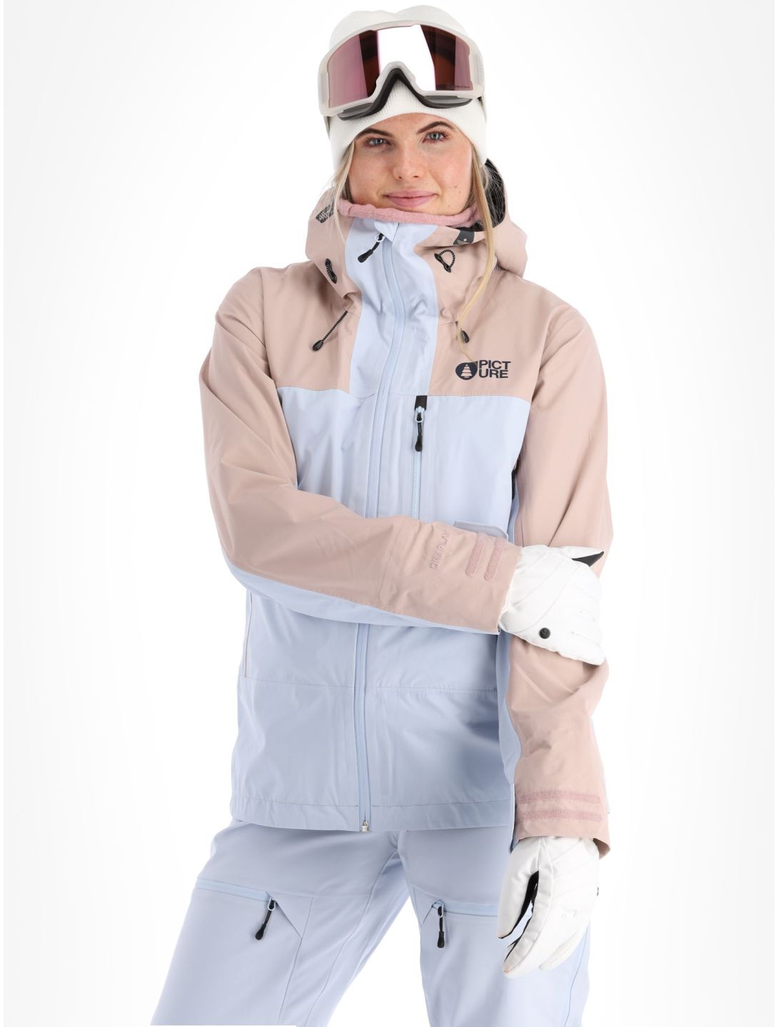 Picture, Sylva 3L chaqueta de esquí hardshell mujeres Ice Melt azul, rosa 