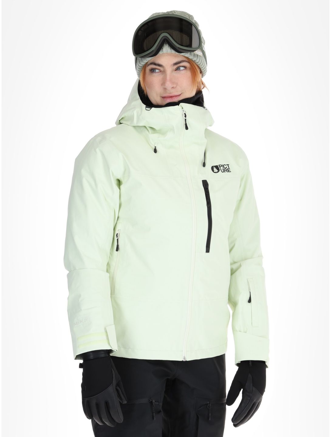 Picture, Sylva 3L chaqueta de esquí hardshell mujeres Lime Cream verde 