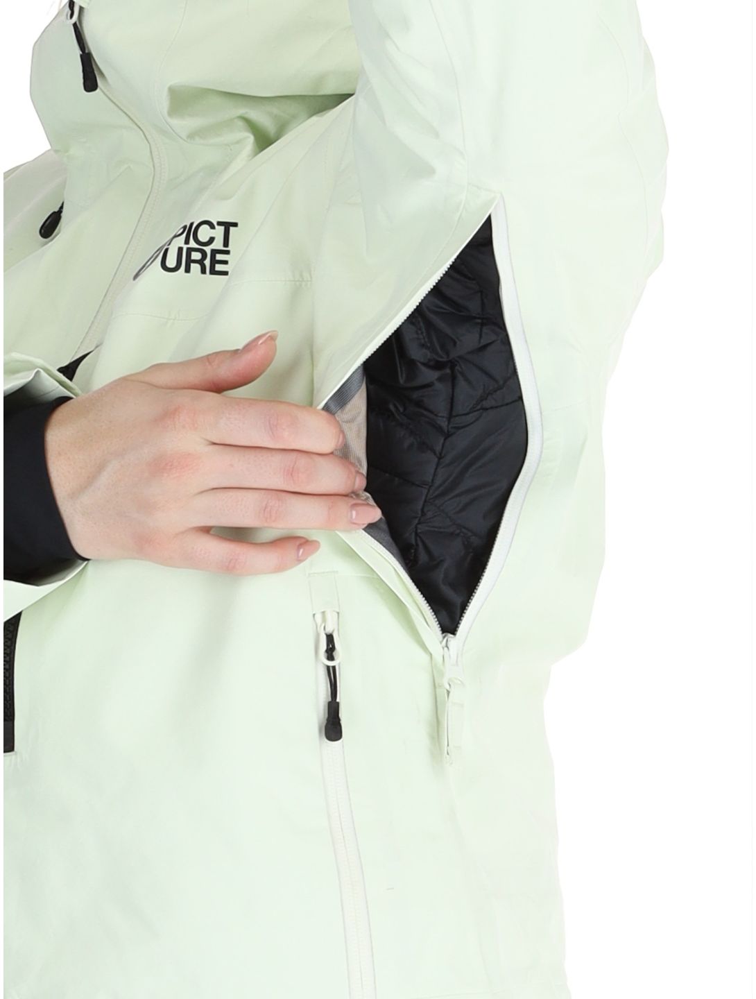 Picture, Sylva 3L chaqueta de esquí hardshell mujeres Lime Cream verde 