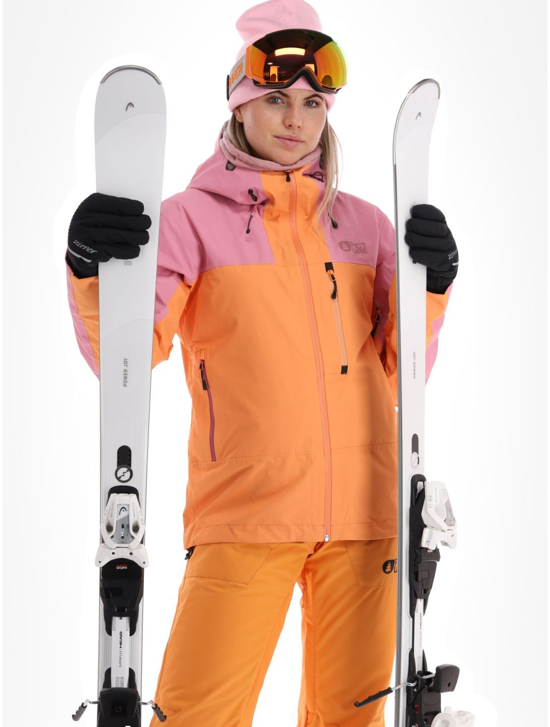 Picture, Sylva 3L chaqueta de esquí hardshell mujeres Tangerine naranja, rosa 