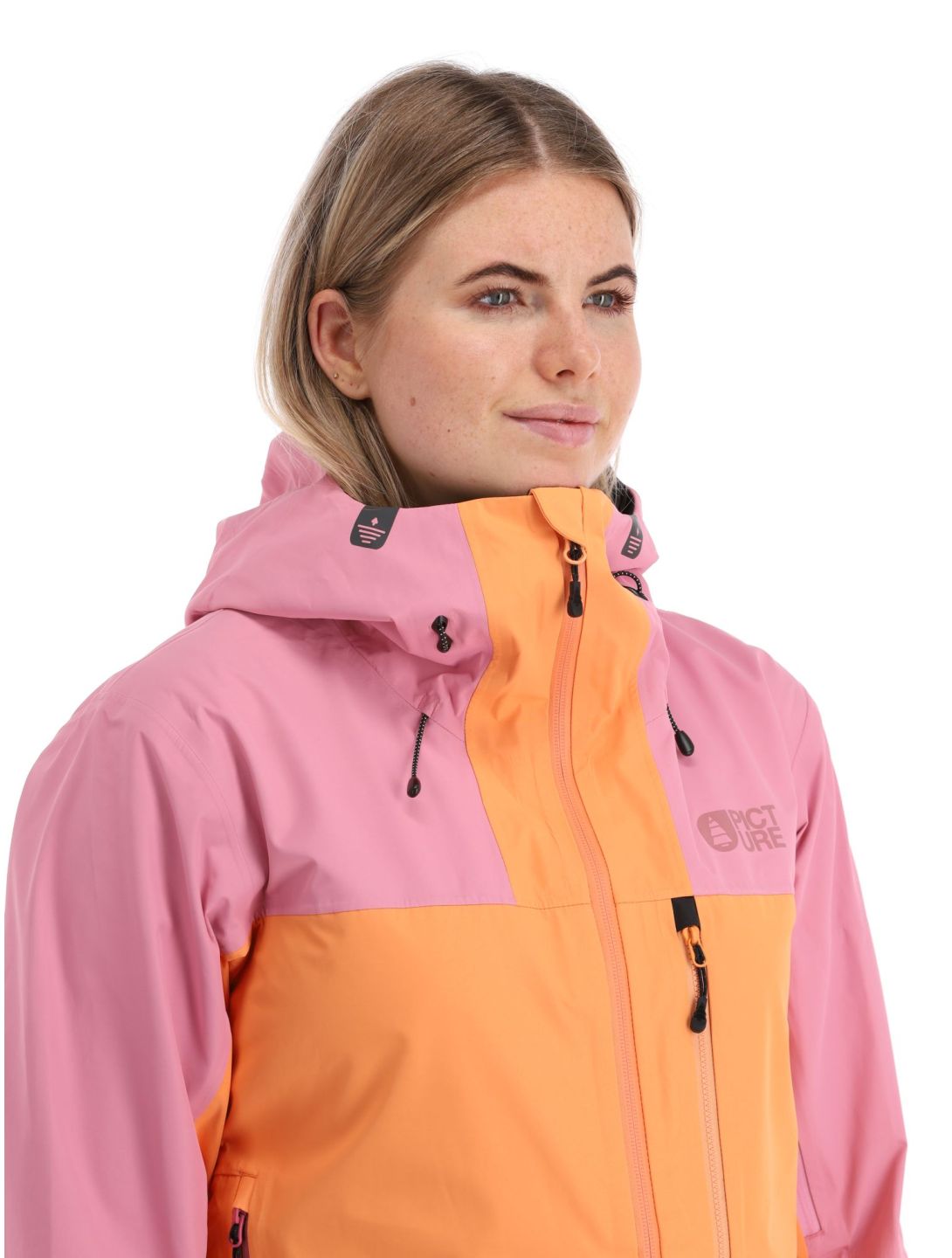 Picture, Sylva 3L chaqueta de esquí hardshell mujeres Tangerine naranja, rosa 