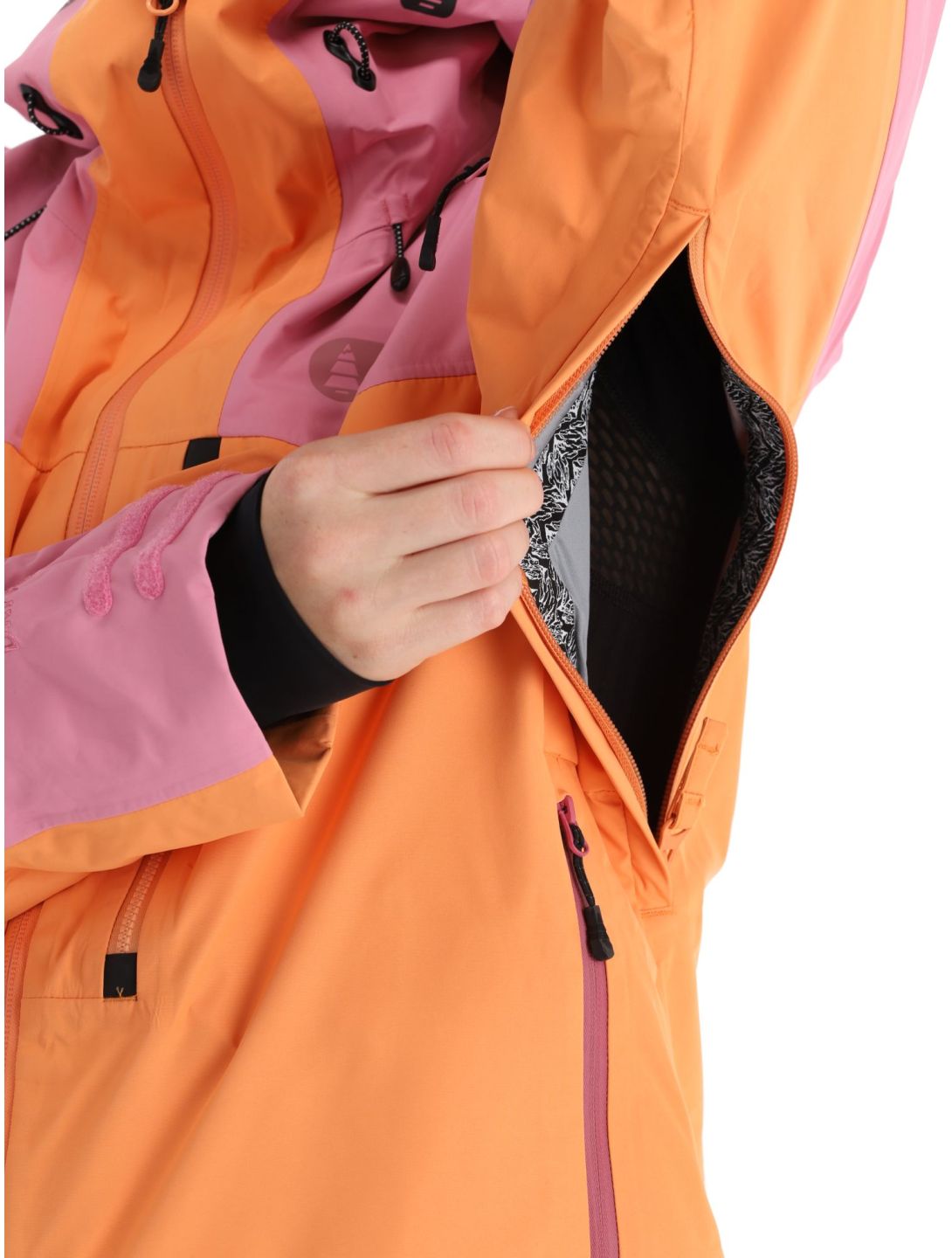 Picture, Sylva 3L chaqueta de esquí hardshell mujeres Tangerine naranja, rosa 