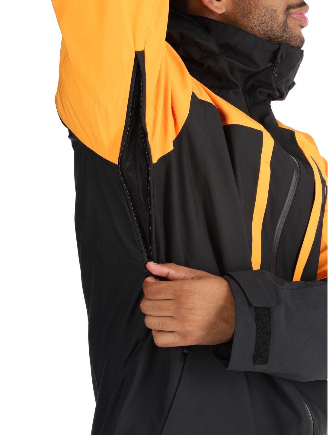 Picture, Track chaqueta de esquí hombres Carrot Black naranja, negro 