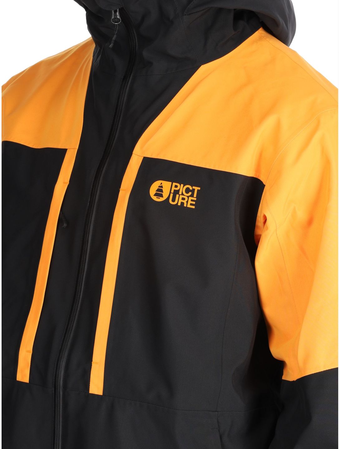 Picture, Track chaqueta de esquí hombres Carrot Black naranja, negro 