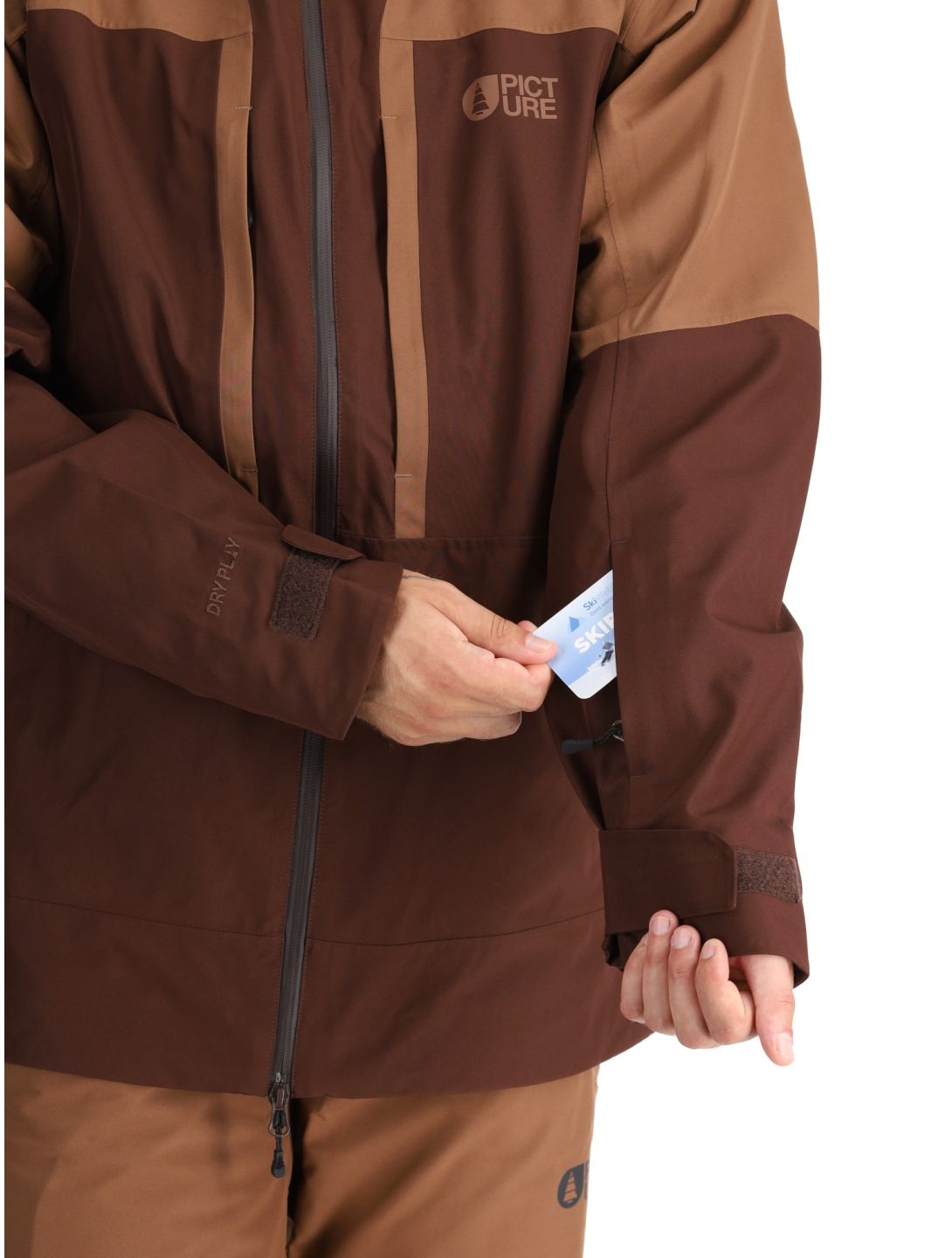 Picture, Track chaqueta de esquí hombres Chicory Coffee Cocoa beige 