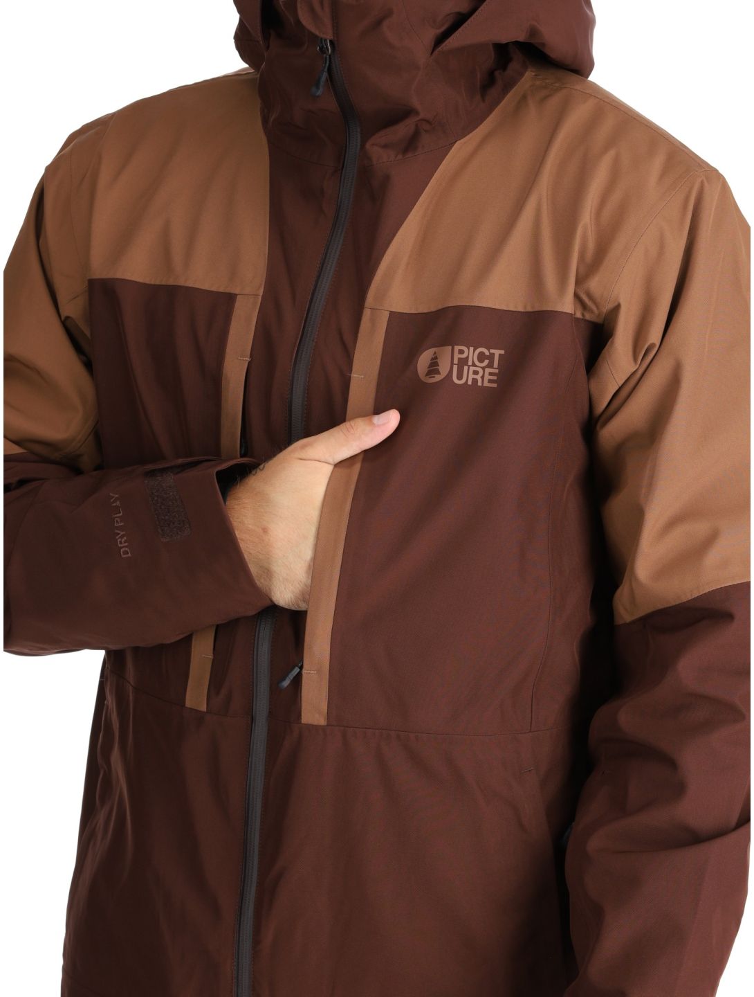 Picture, Track chaqueta de esquí hombres Chicory Coffee Cocoa beige 