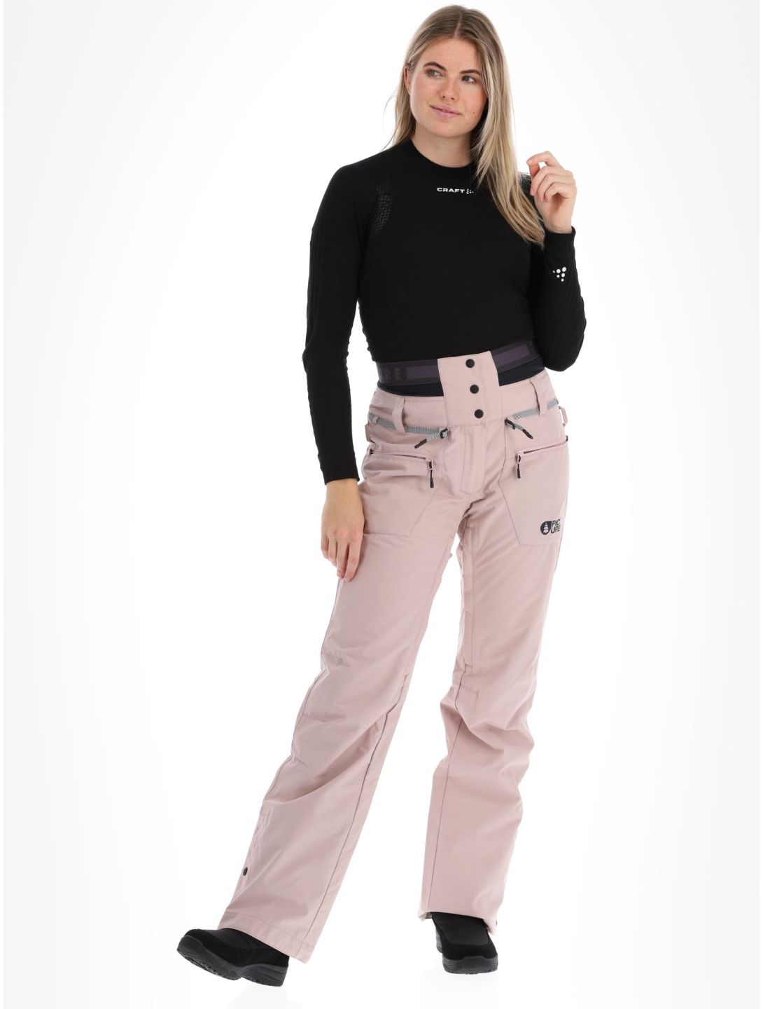 Picture, Treva pantalones de esquí mujeres Shadow Gray rosa 