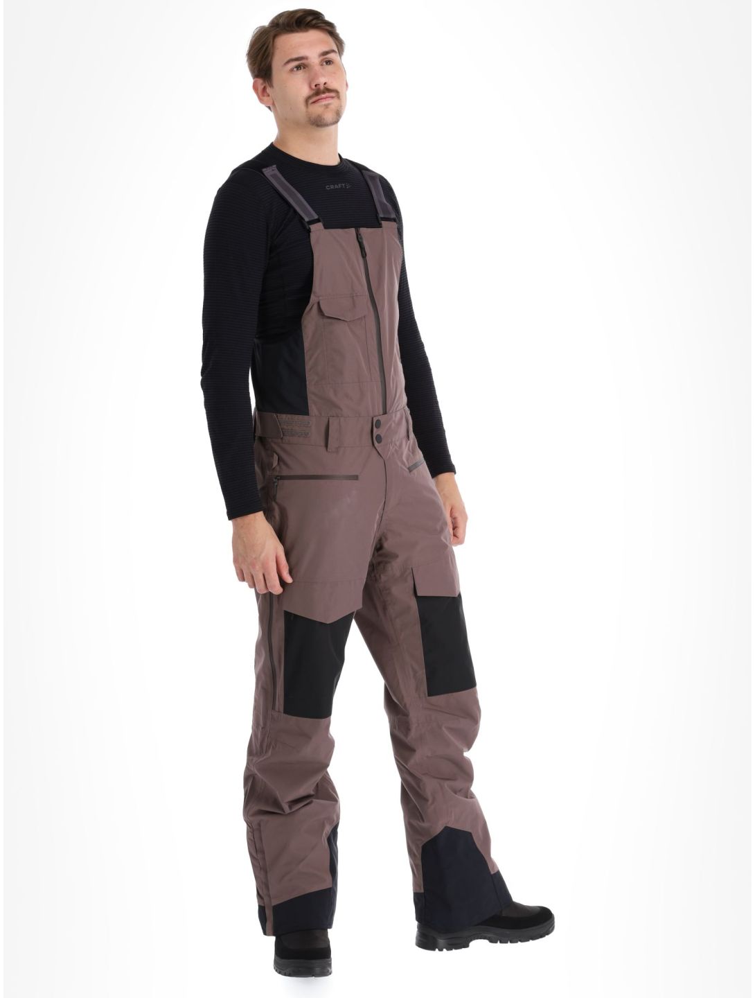 Picture, U66 Bib pantalones de esquí hardshell BIB hombres Plum Truffle marrón 