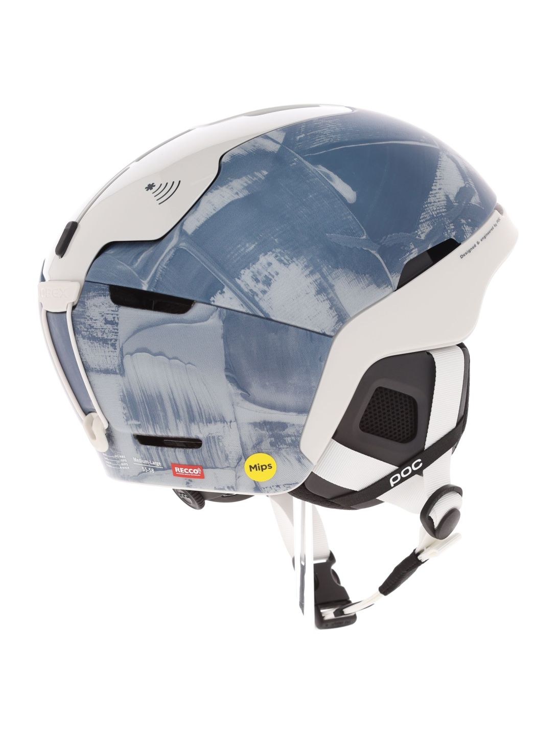 POC, Obex BC MIPS Hedvig Wessel Ed. casco unisex Store Skagastølstind azul, blanco 