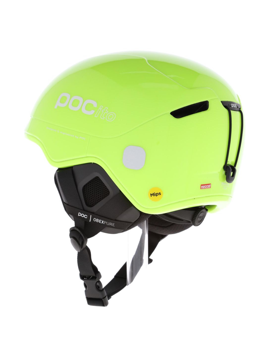 POC, POCito Obex MIPS casco niños Fluorescent Yellow / Green amarillo, verde 