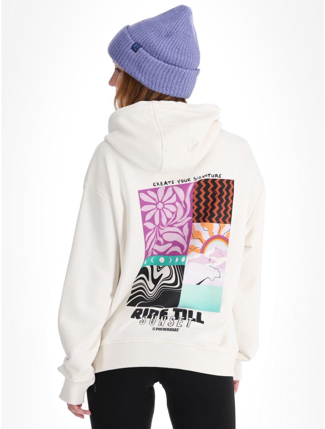 Poederbaas, Arty Hoody sudadera mujeres Off White blanco 