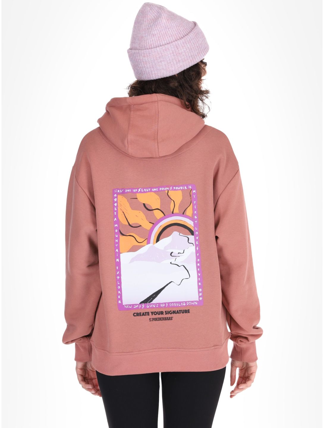 Poederbaas, Arty Hoody sudadera mujeres Terracotta marrón 