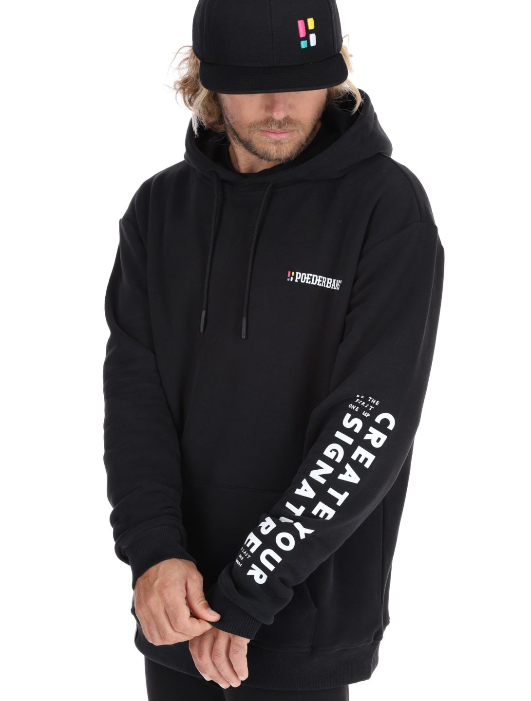 Poederbaas, Arty Hoody sudadera hombres Black negro 