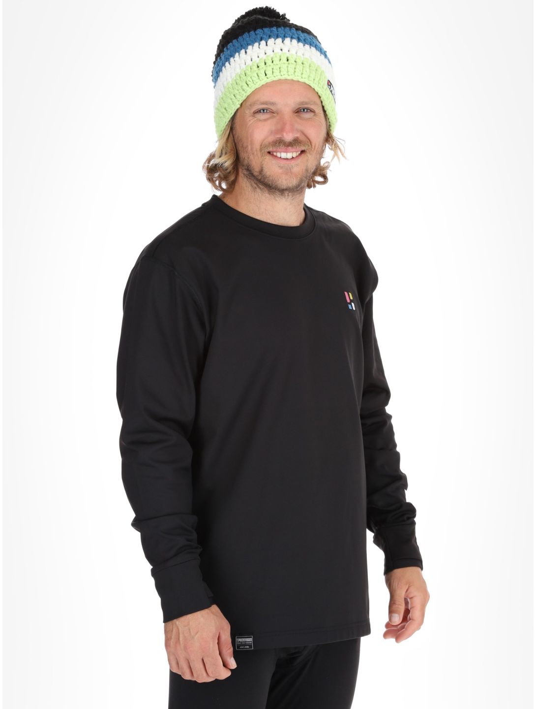 Poederbaas, Arty Longsleeve sudadera hombres Black negro 