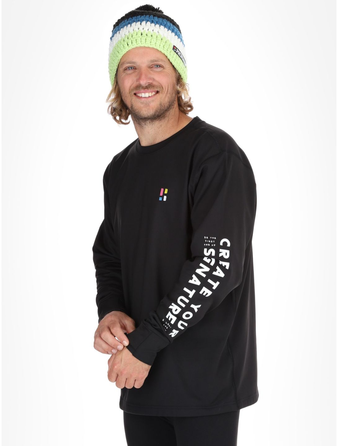 Poederbaas, Arty Longsleeve sudadera hombres Black negro 