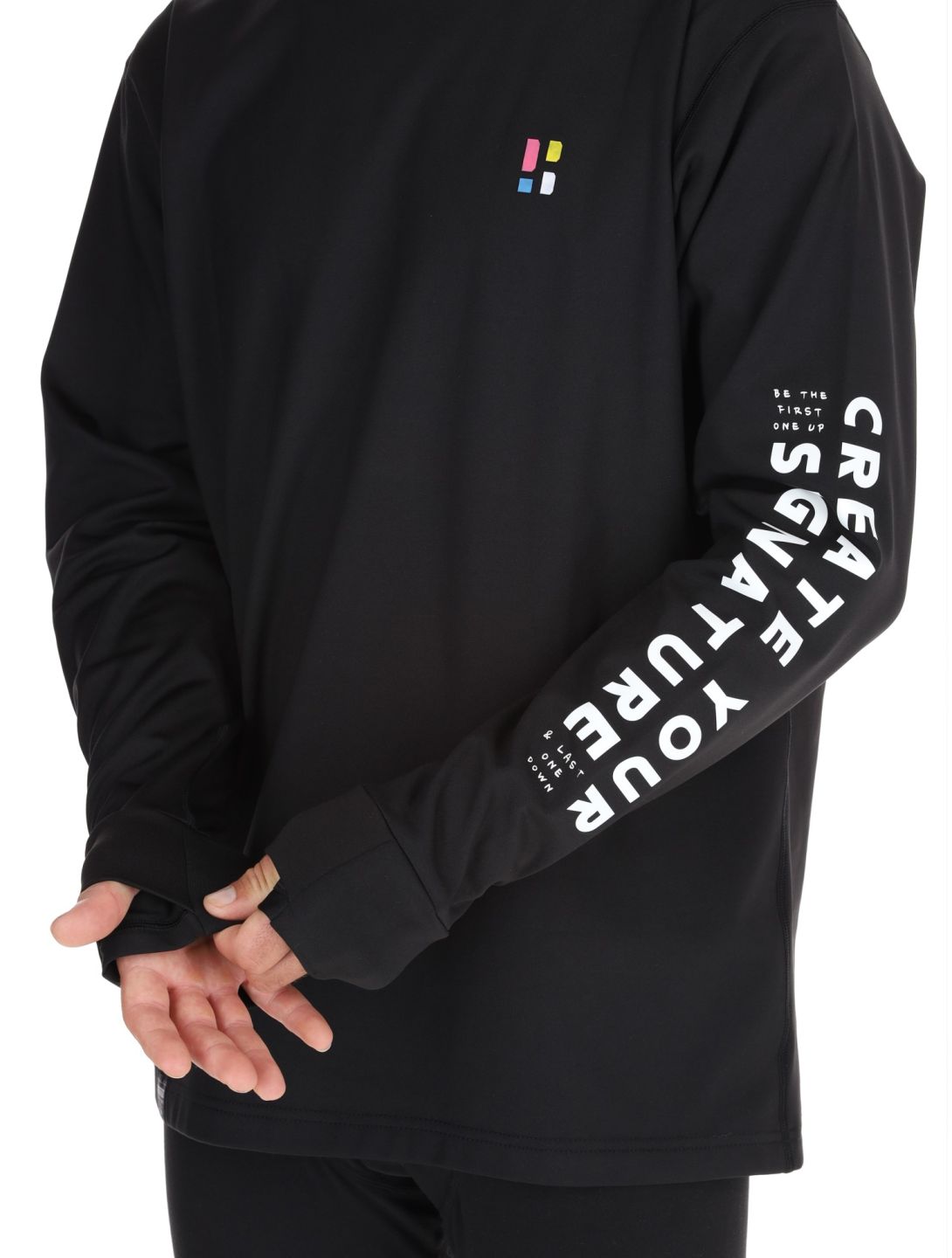 Poederbaas, Arty Longsleeve sudadera hombres Black negro 