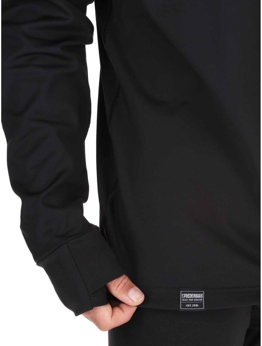 Poederbaas, Arty Longsleeve sudadera hombres Black negro 