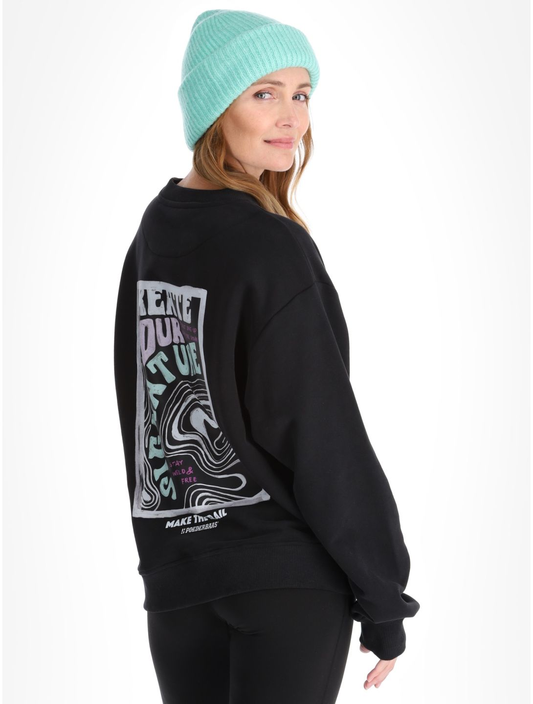 Poederbaas, Arty Sweater sudadera mujeres Black negro 