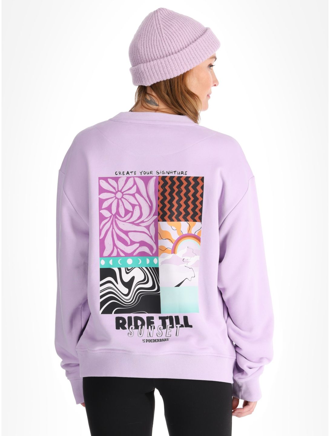 Poederbaas, Arty Sweater sudadera mujeres Lila púrpura 