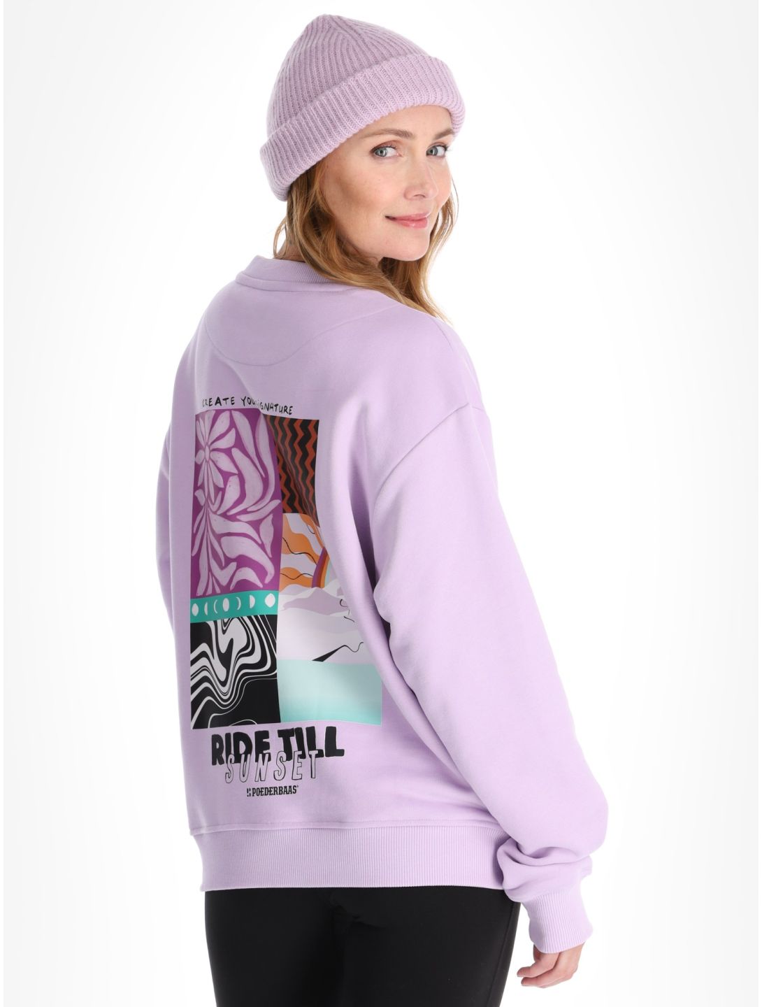 Poederbaas, Arty Sweater sudadera mujeres Lila púrpura 