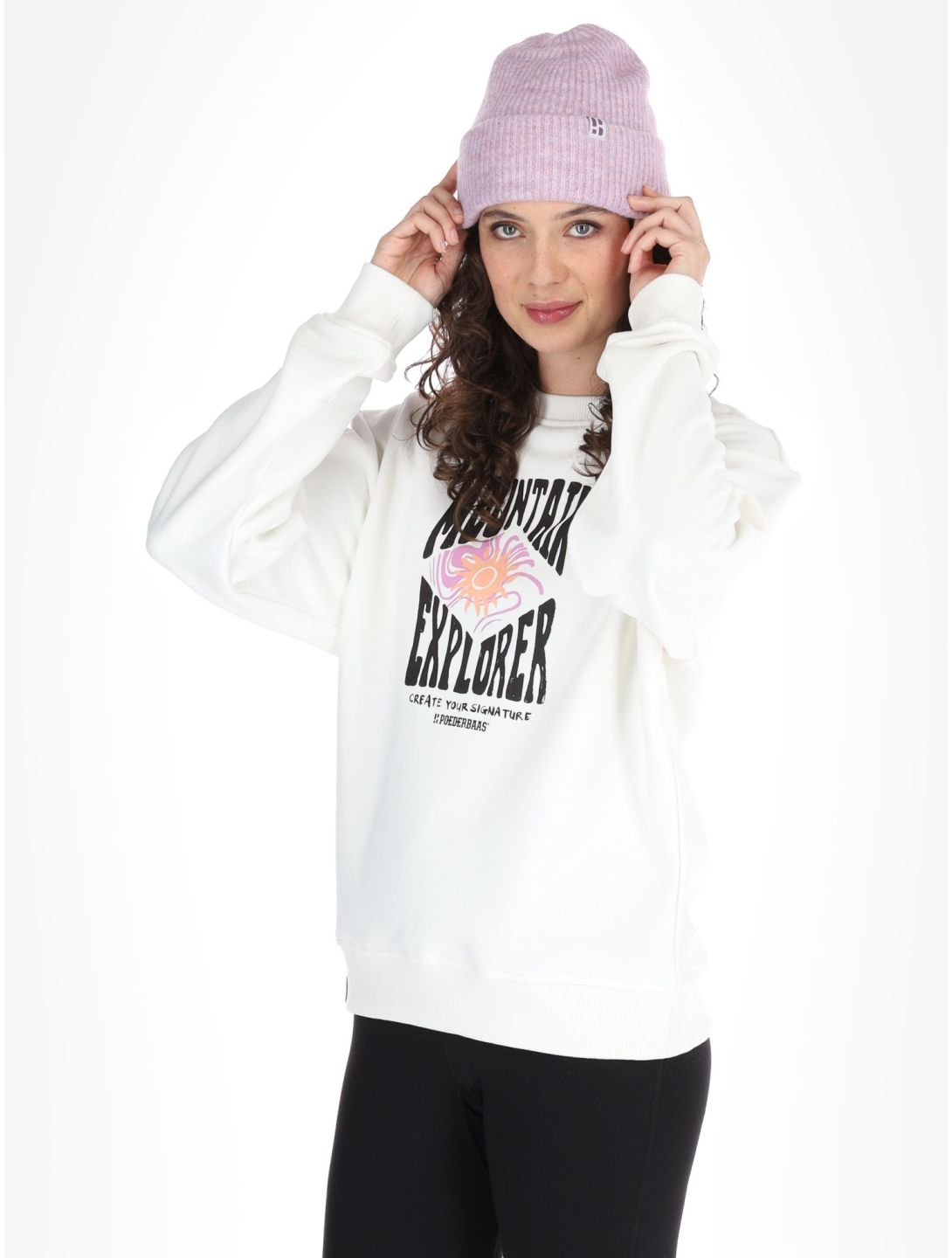 Poederbaas, Arty Sweater sudadera mujeres Off White blanco 