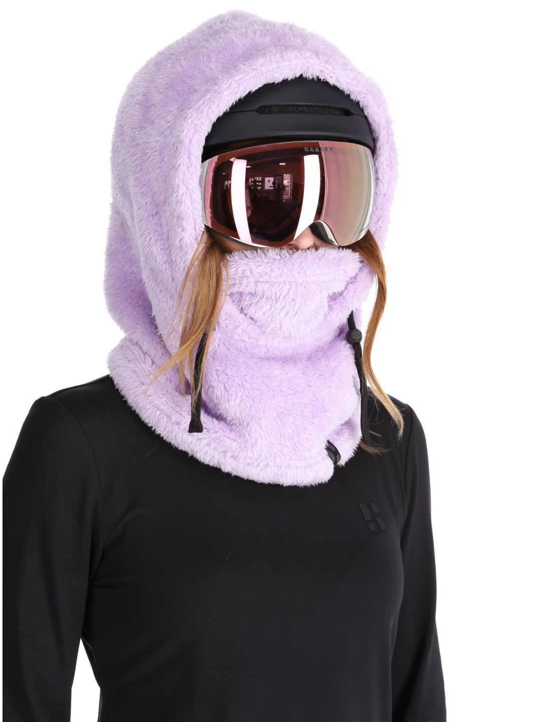 Poederbaas, Fluffy Balaclava mascara de esqui unisex Lila púrpura 