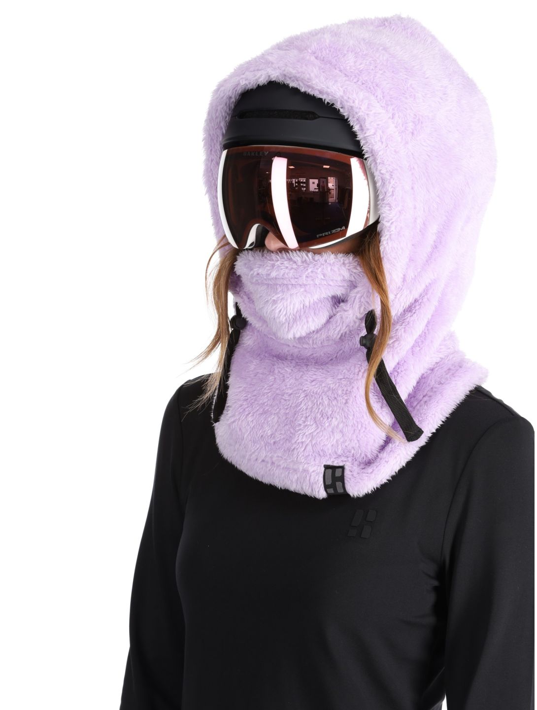 Poederbaas, Fluffy Balaclava mascara de esqui unisex Lila púrpura 