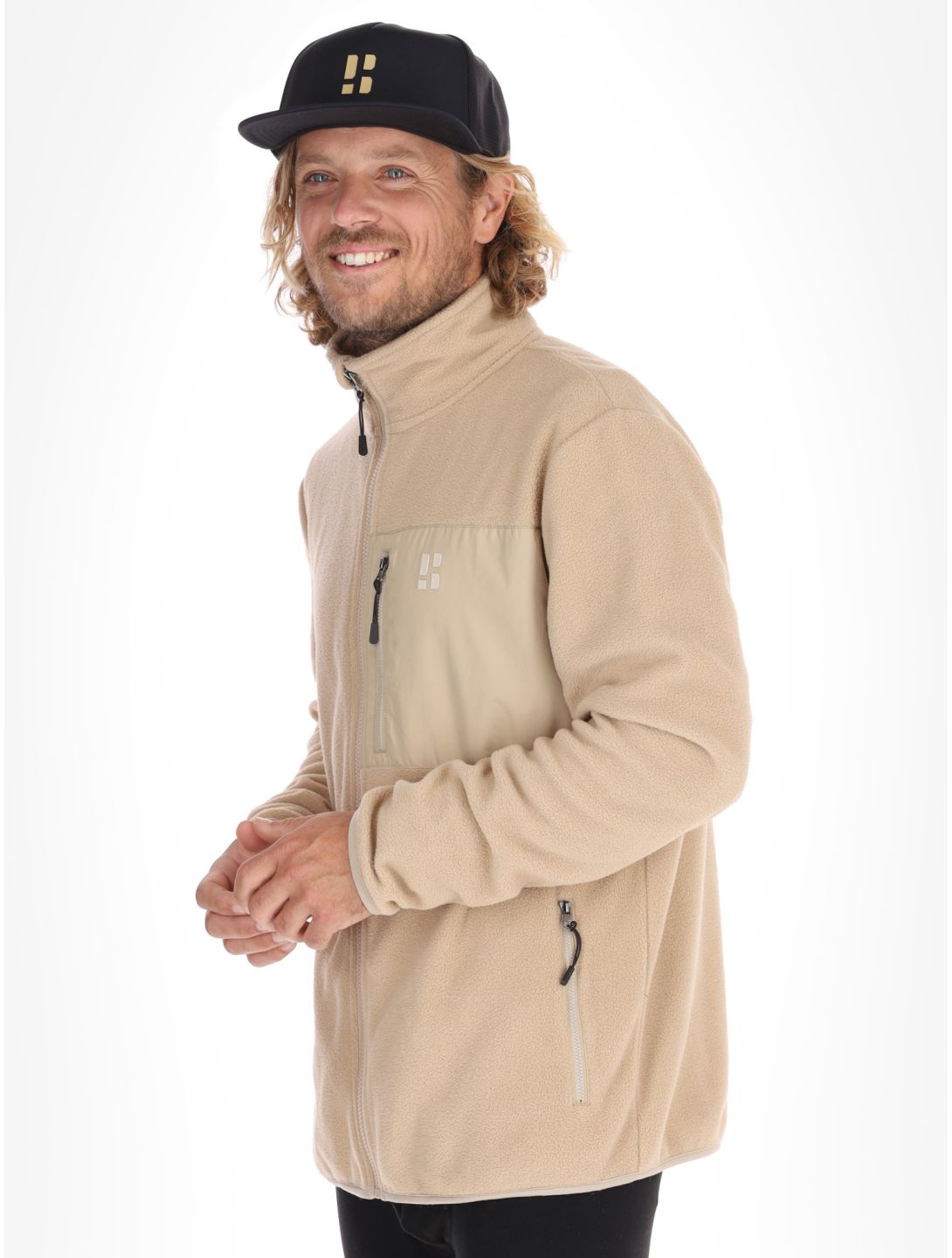 Poederbaas, Four Seasons Fleece chaleco hombres Sand beige 