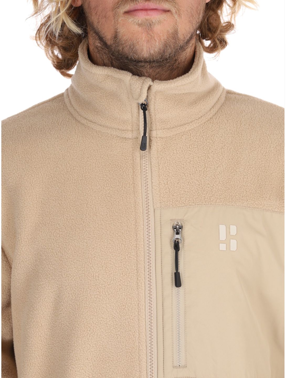 Poederbaas, Four Seasons Fleece chaleco hombres Sand beige 