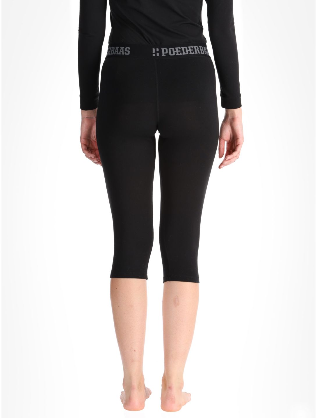 Poederbaas, Lightweight Baselayer 3/4 pantalón termoactivo mujeres Black negro 