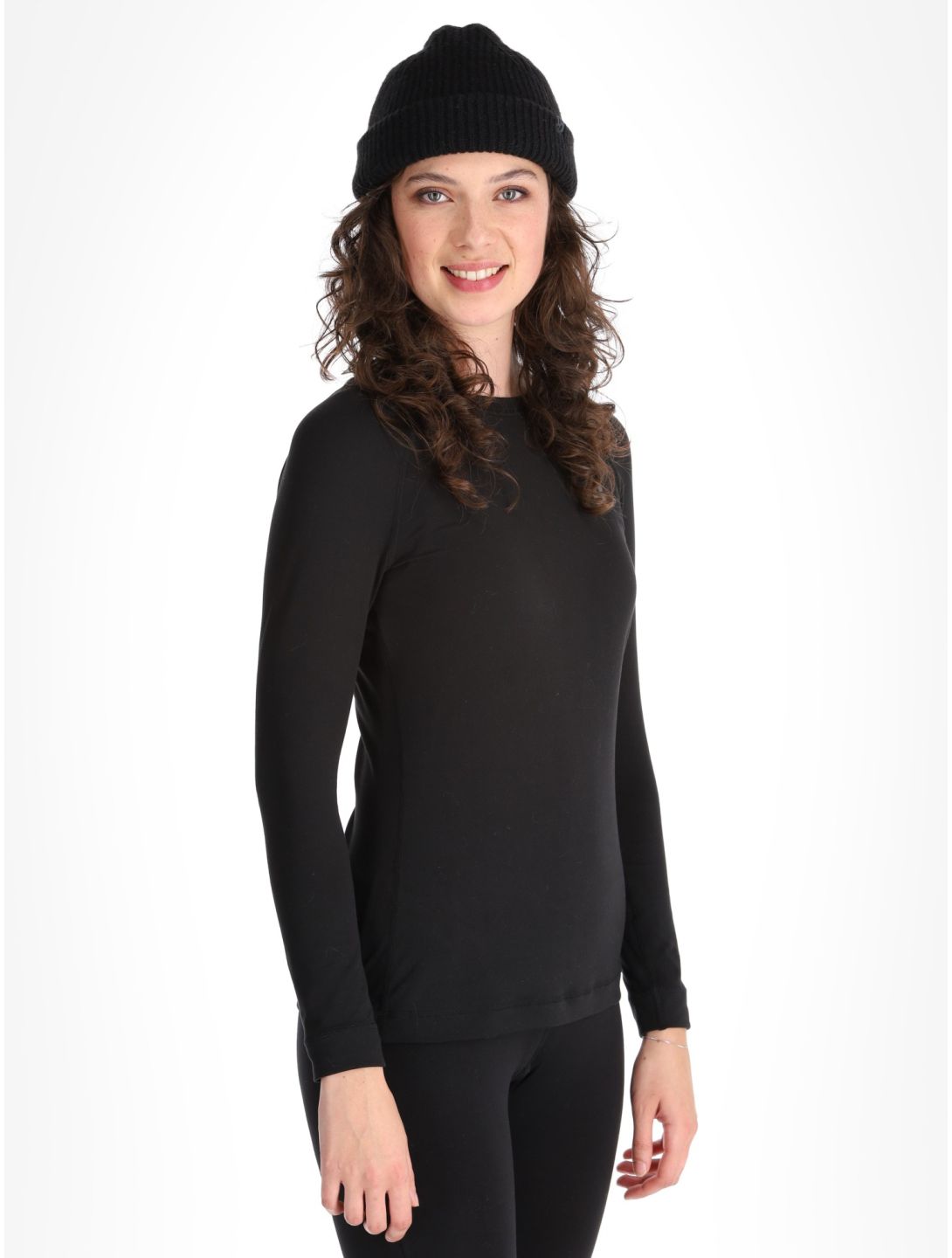 Poederbaas, Lightweight Baselayer camisa termoactiva mujeres Black negro 