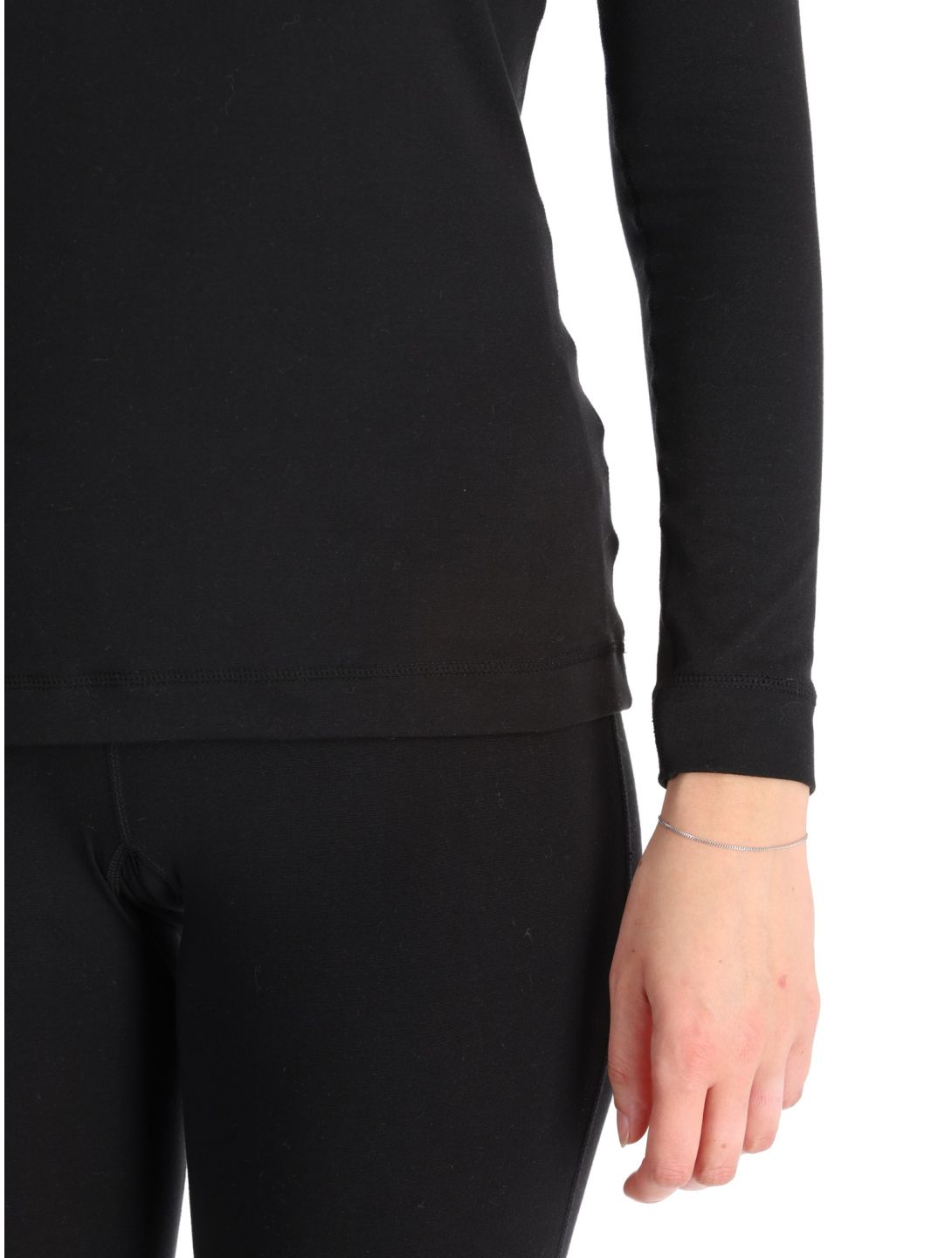 Poederbaas, Lightweight Baselayer camisa termoactiva mujeres Black negro 