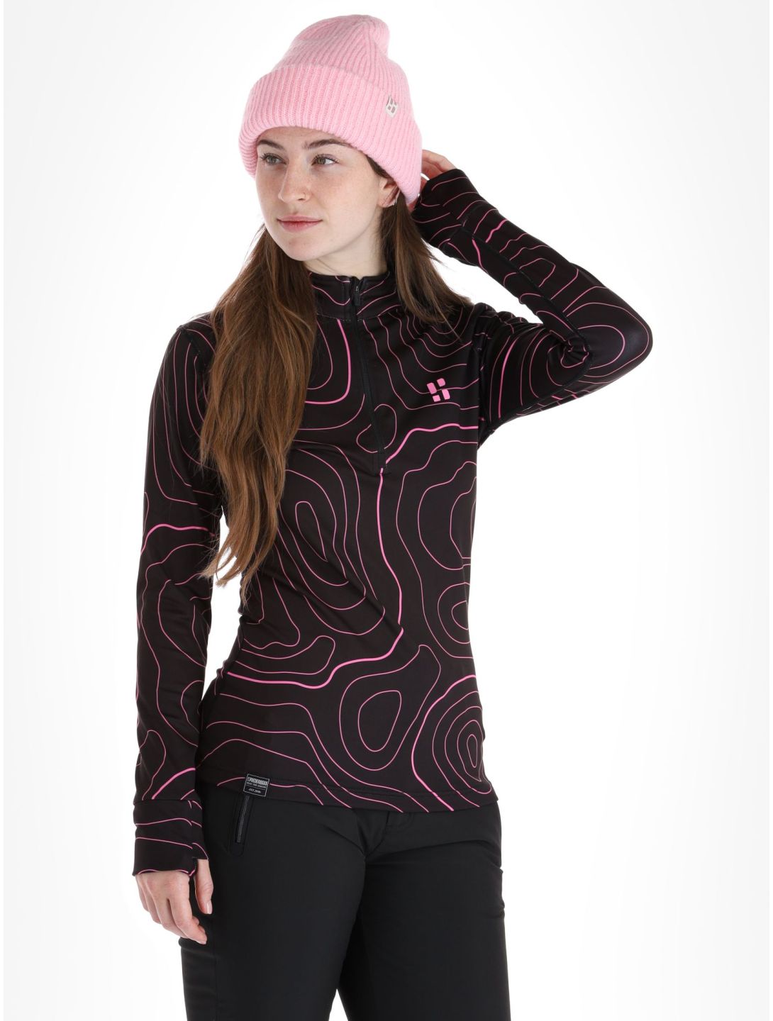 Poederbaas, Maps jersey mujeres Black Pink negro, rosa 