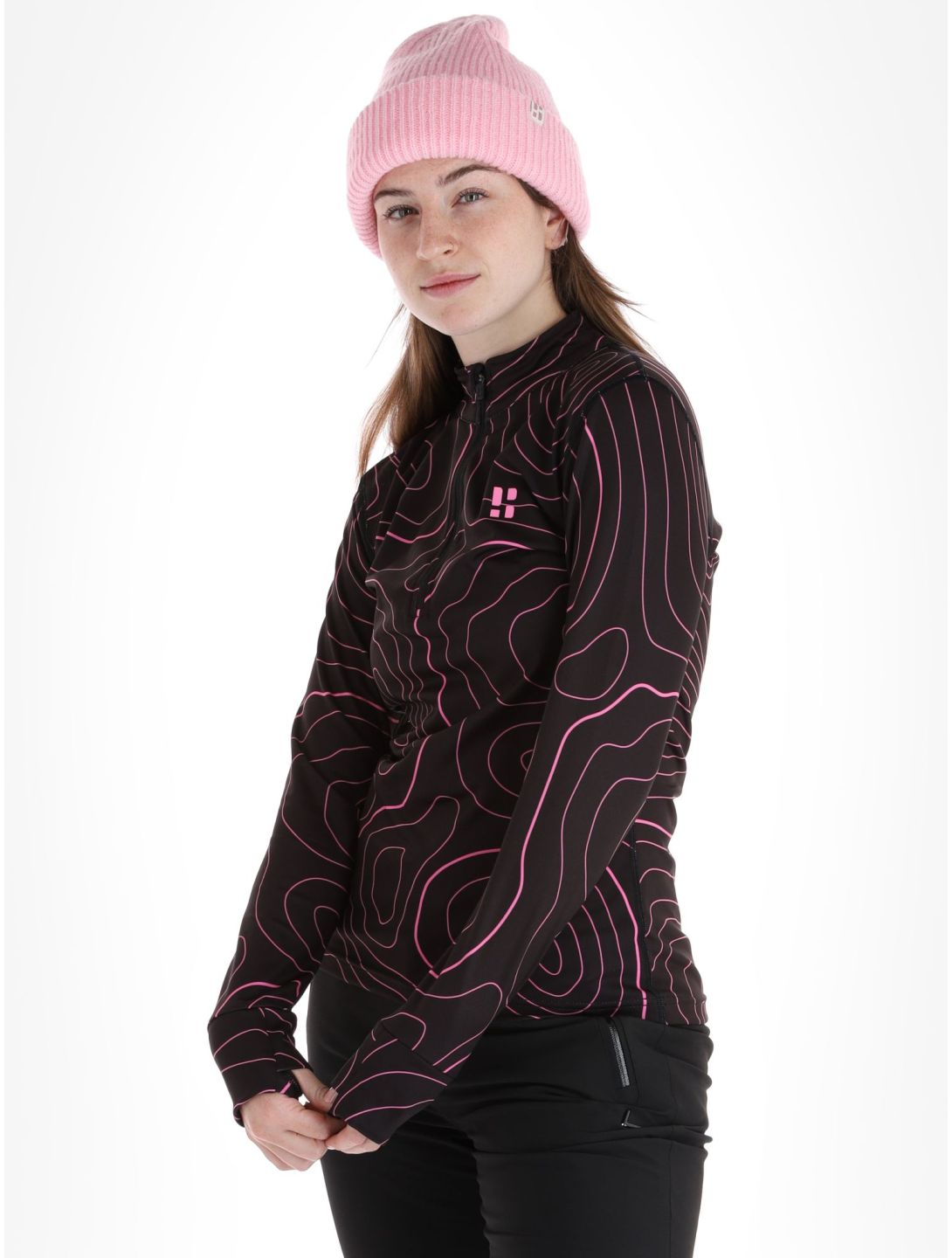 Poederbaas, Maps jersey mujeres Black Pink negro, rosa 