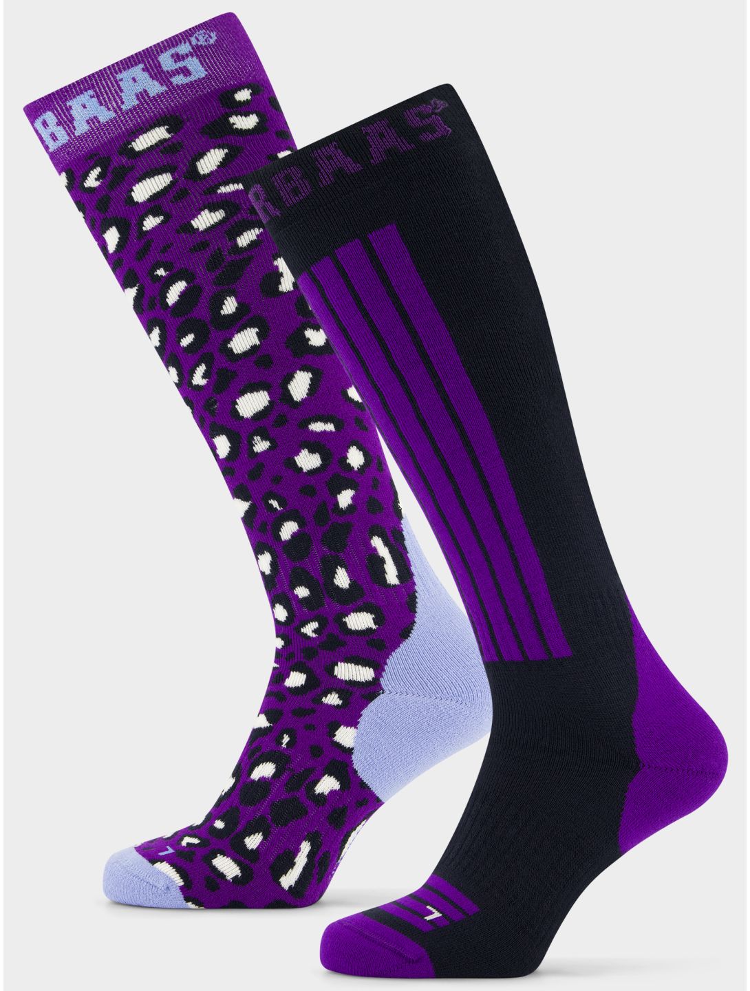 Poederbaas, Panther Ski Socks 2-pack calcetines de esquí 2-pack unisex Purple Multi multicolor, púrpura 