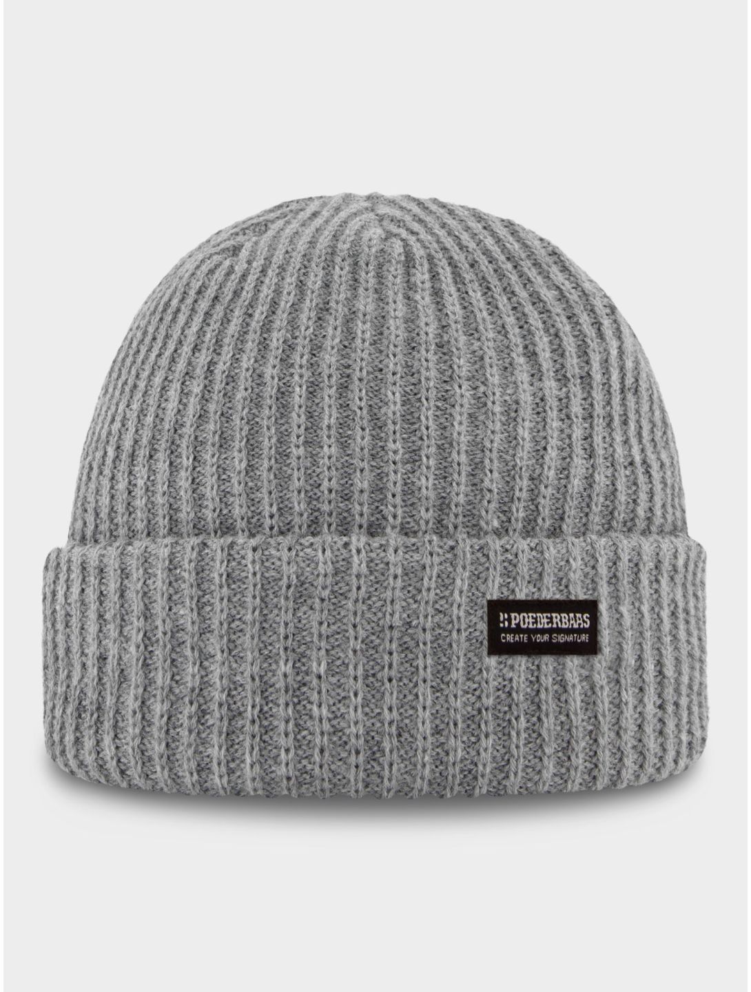 Poederbaas, Royal Rib Beanie gorro unisex Grey gris 