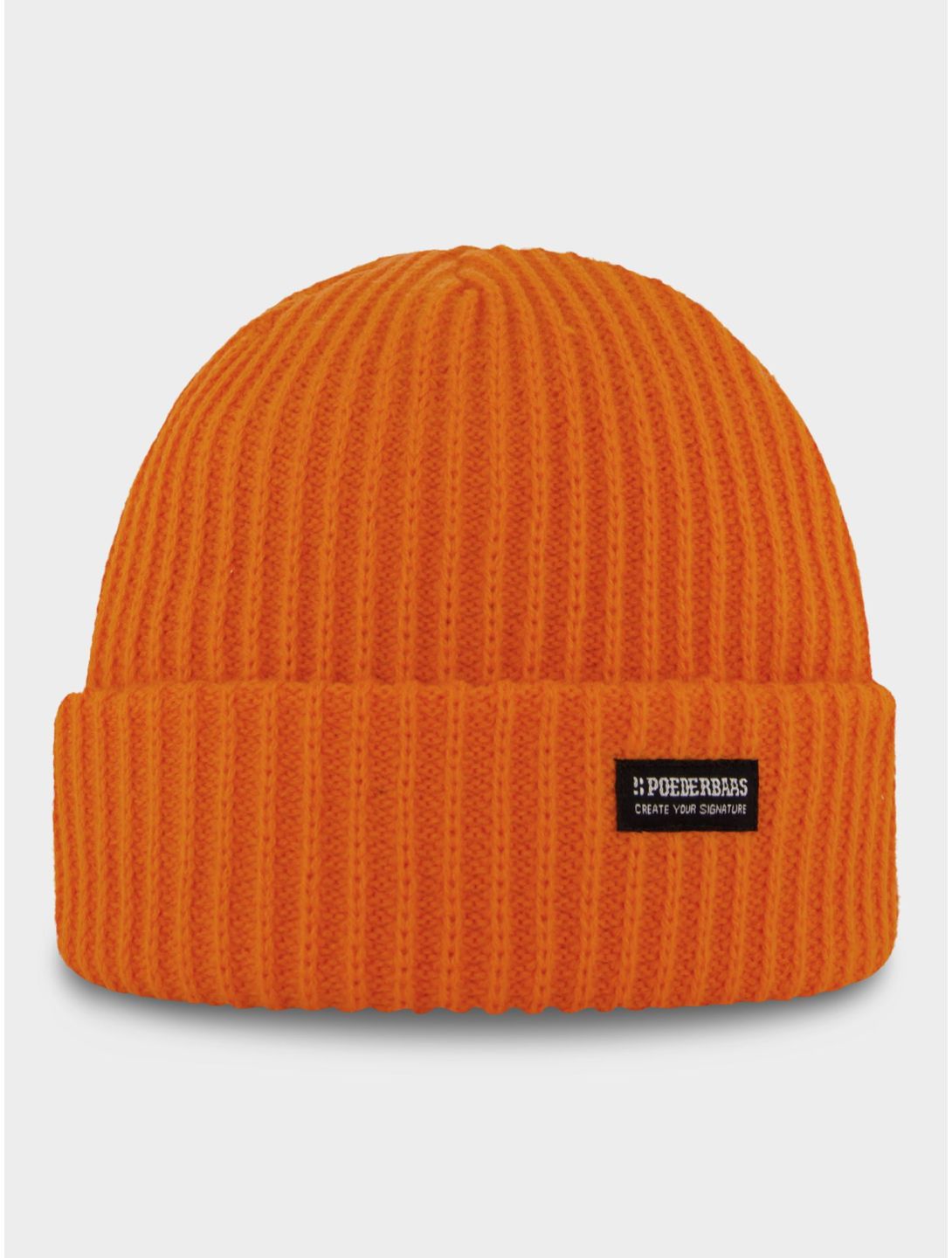 Poederbaas, Royal Rib Beanie gorro unisex Orange naranja 